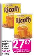 Nescafe Ricoffy Instant Coffee-6 x 250g