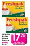 Freshpak Rooibos Tagless Teabags-4 x 80's
