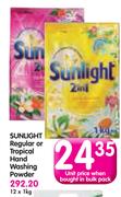 Sunlight Regular Or Tropical Hand Washing Powder-12 x 1Kg