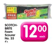 Scotch Brite Foam Scourer No. 35-4's Each