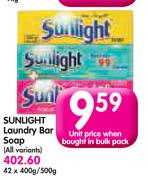 Sunlight Laundry Bar Soap-42 x 400g/500g