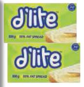 D'Lite Medium Fat Spread Brick - 500g