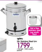 28L Stainless Steel Urn-Each