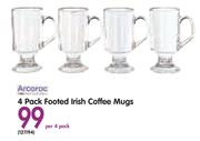 4 Pack Footed Irish Coffee Mugs