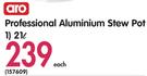 Aro 21L Professional Aluminium Stew Pot 
