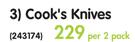Cook's Knives-2's Per Pack