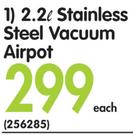 2.2L Stainless Steel Vacuum Airpot