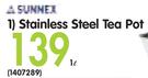 Sunnex Stainless Steel Tea Pot-1L Each