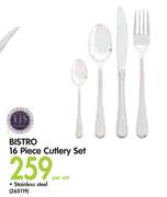 Bistro 16 Piece Cutlery Set