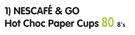 Nescafe & Go Hot Choc Paper Cups-8's