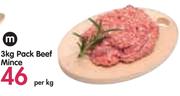 M 3Kg Pack Beef Mince-Per Kg