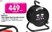 Reelco 30m Metal Reel Double Socket-Each