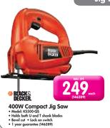 Black & Decker 400W Compact Jig Saw KS500-QS-Each