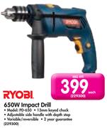 Ryobi 650W Imact Drill PD-650-Each