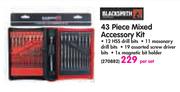  Black Smith 43 Piece Mixed Accessory Kit-Per Set