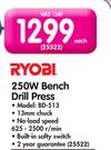 Ryobi 250W Bench Drill Press BD-513-Each