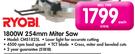 Ryobi 1800W 254mm Miter Saw CMS1825L-Each