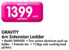 Gravity 6m Extension Ladder DMS600-Each