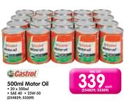 Castrol SAE 40 25W-50 Motor Oil-20 x 500ml Each