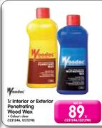 Woodoc 1Ltr Interior Or Exterior Penetrating Wood Wax