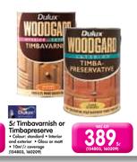 Dulux 5Ltr Timbavarnish Or Timbapreserve