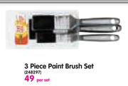 3 Piece Paint Brush Set