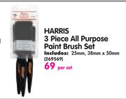 Harris 3 Piece All Purpose Paint Brush Set