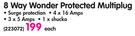 Ellies 8 Way Wonder Protected Multiplug