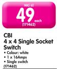 CBI 4x4 Single Socket Switch