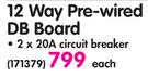 CBI 12Way Pre-Wired DB Board