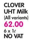 Clover UHT Milk(All Variants)-6x1L
