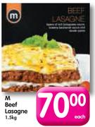 M Beef Lasagne-1.5kg Each