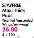 Stayfree Maxi Thick Pads(Scented/Unscented Wings/No Wings)-4