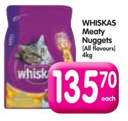 Whiskas Meaty Nuggets(All Flavours)-4kg Each
