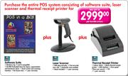 POS System Software Suite+Laser Scanner+Thermal Receipt Printer-Per Bundle