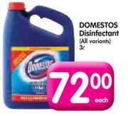 Domestos Disinfectant(All Variants)-3Ltr Each