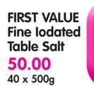 First Value Fine Lodated Table Salt-40's