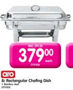 Aro 8Ltr Rectangular Chafing Dish-Each