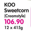 Koo Sweetcorn(Creamstyle)-12's