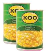 Koo Sweetcorn(Creamstyle)-415g