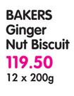 Bakers Ginger Nut Biscuit-12x200g