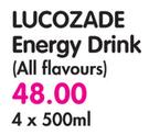Lucozade Energy Drink(All Flavours)-4x500ml