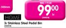 Home 3L Stainless Steel Pedal Bin
