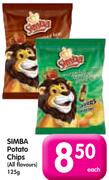 Simba Potato Chips(All Flavours)-125g Each