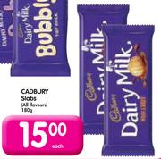 Cadbury Slabs(All Flavours)-180g Each