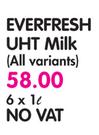 Everfresh UHT Milk(All Variants)-6x1L