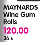 Maynards Wine Gum Rolls-36's