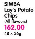 Simba Lay's Potato Chips(All Flavours)-48x36g