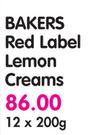 Bakers Red Label Lemon Creams-12x200g
