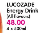 Lucozade Energy Drink(All Flavours)-4x500Ml